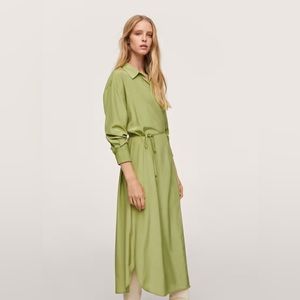 Mango Wrapped Satin Dress